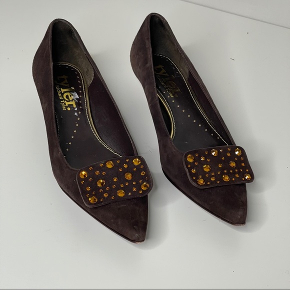 Tyler Richard Tyler brown suede shoes size 7.5 - Picture 2 of 12